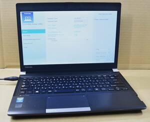 起動確認のみ(ジャンク扱い) 東芝 dynabook R734/M CPU:Core i3-4100M RAM:4G HDD:無し (管:KP085