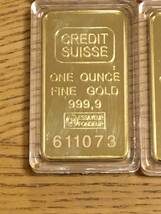 Z55）スイス・CREDITSUISSE1オンス・1oz記念金貨コイン・インゴット金貨バー6枚 No.610876等_画像5