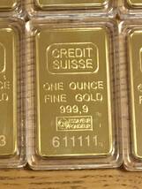 Z55）スイス・CREDITSUISSE1オンス・1oz記念金貨コイン・インゴット金貨バー6枚 No.610876等_画像6