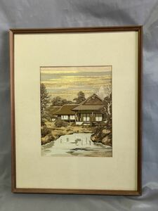 Art hand Auction 西阵织锦绘桂离宫裱框 I0418B, 艺术品, 绘画, 其他的