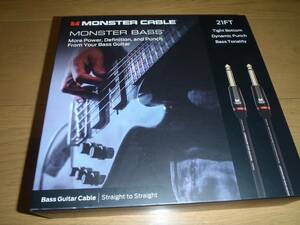 ★MONSTER CABLE / MONSTER BASS 21FT モンスターケーブル ベースギター用ケーブル 直x直プラグ 長さ21FT