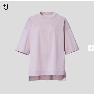 美品！UNIQLO+J スーピマコットンオーバーサイズＴ（5分袖）L☆ユニクロ