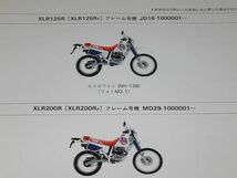 ◆送料無料◆XLR125R/XLR200R 正規パーツリスト2版_画像2