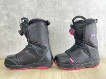 SALOMON サロモン レディース ボアブーツ 22.0cm PEARL パーツ ブラック×ピンク スノーボード スノボ シューズ / 55454_画像3