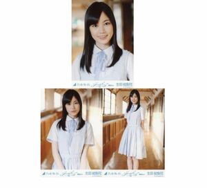 乃木坂46 生写真 公式グッズ 3枚 コンプ 生田絵梨花　ガールズルール 選抜ver. ヨリチュウヒキ　(10) レア