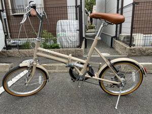 ブリヂストン　MarkRosa 18インチ 折りたたみ式自転車　6段変速（中古）