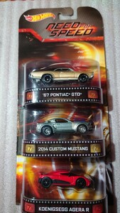 【匿名配送】hotwheels ニードフォースピード Need for Speed ケーニセグ アゲーラR ポンティアックGTO Mustang マスタング ムスタング