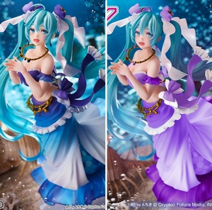 即決! 送料無料! 新品未開封品 ノーマル+タイクレ限定カラー2種セット 初音ミク Princess AMP フィギュア～マーメイドver.～