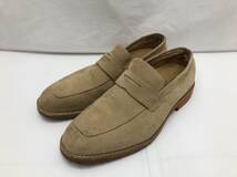 Hush Puppies 本革 スエード ローファー メンズ 26cm ベージュ ハッシュパピー 23112401_画像1