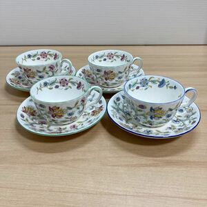 MINTON ミントン カップ&ソーサー ロイヤルドルトン ハドンホール・ブルー 等 4客セット コレクション インテリア(7-2B)