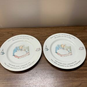 ピーターラビット プレート 皿 2枚セット PETER RABBIT 食器 WEDGWOOD ウェッジウッド おしゃれ キッチン用品 アンティーク (石333