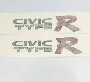 ★新品 HONDA CIVIC 3D用 TYPE-R リア サイドフェンダー デカールステッカー Side Fender Decal Sticker シビック ホンダ 純正部品