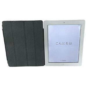 USED Apple iPad 第4世代 64GB ホワイト MD515J/A A1458 10.3.3 Wi-Fiモデル 9.7インチ カバー付属 動作確認 初期化済 タブレット デバイス