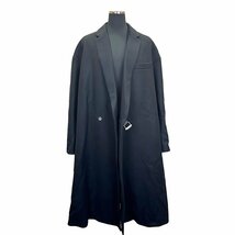 KS USED THE RERACS LOOSE CHESTERFIELD COAT ザ リラクス ルーズ チェスターコート ウール100％ ブラック メンズ 46サイズ_画像2