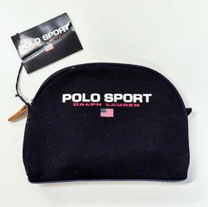 3915【未使用品☆POLO SPORT / ポーチ】ポロスポーツ 90s USA 星条旗 RALPH LAUREN/ラルフローレン◇小物入れ 帆布生地 昭和レトロ 現状品