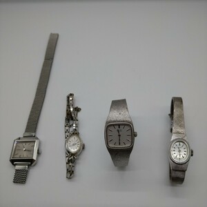 送料無料　レディース腕時計 セイコー 計４点　現状販売　ベルト切れあり　全体にキズ、汚れあり