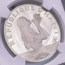 【1円スタート】 1973 ハイチ ほら貝を持つ少女 PF68UC 50グールド 銀貨 シルバー NGC モダン コイン 硬貨 貨幣_画像6