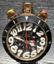腕時計 GaGa MIRANO ITALY MM48 N.C1611 100METRI BREVETTATO ガガミラノ 118.82g 稼働品 メンズ 10D93WA_画像2