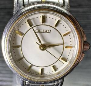 腕時計 SEIKO 1F21-0M00 WATER RESISTANT 10BAR ST.STEEL TWE JEWELS セイコー 35.20g レディース 稼働品 7D84WA