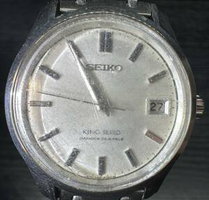 腕時計 KING SEIKO 4402-8000 DIASHOCK 25 JEWELS SS WATER PROOF 5スポーツベルト キング セイコー 75.03g メンズ 稼働品 10D279WA