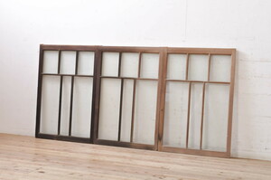 R-068308 antique fittings Taisho romance missed atmosphere. glass window 3 pieces set ( sliding door, glass door )(R-068308)