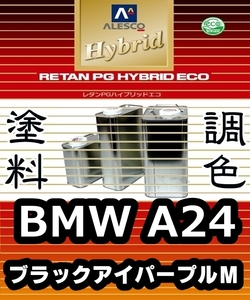 レタンPGハイブリッドエコ 調色塗料【BMW A24 ブラックアイパープルＭ 希釈済500g】関西ペイント PGHB 1液ベースコート