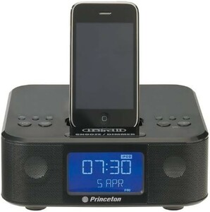 プリンストンテクノロジー iPod/iPhone用FMラジオ搭載目覚まし機能付きスピーカー i-Bird II (ブラック) PSP-MSSBC2B