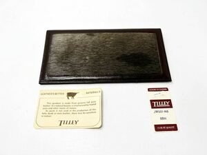 TILLEY MADE IN CANADA seal skin тюлень натуральная кожа мужской длинный кошелек Brown 