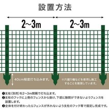 アニマル フェンス ネット 折りたたみ アニマルネット 動物よけ 網 畑 防獣ネット 防獣柵 害獣フェンス 動物除け ペット_画像10