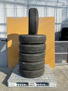 ●○直接引き取りも可能！！(433)　ブリヂストン V-STEEL RIB R202 225/70R16 117/115L　バリ溝6本セット ○●