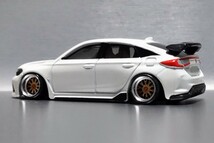 希少 レア 1/64 ホンダ シビック タイプR 改 現行 FL5型 深リム BBS LM ローダウン カスタム 改造 シャコタン FF ニュル 最速 スポーツ_画像4