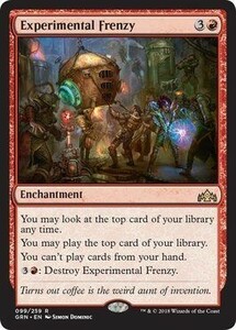 え赤 実験の狂乱 1枚（4枚在庫s 英 良品 GRN）/Experimental Frenzy（MTG /ラヴニカのギルド/Guilds of Ravnica/）