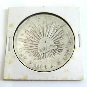 メキシコ アンティークコイン 1894年 8R/8レアル 貿易銀②