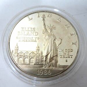 アメリカ 1ドル銀貨 UNITED STATES LIBERTY COIN 1986年 自由の女神