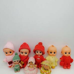 t2401 キューピー 人形 フィギュア TBN JAPAN 日本製 まとめ 昭和レトロ 中古 現状品 当時物 ソフビ人形 コレクション キューピーちゃんの画像1