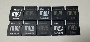 miniSDカード 16MB 10枚セット ミニSDカード ジャンク 中古 A