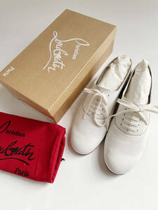 DRAWER購入クリスチャンルブタン38Christian Louboutinフラット シューズ白jazz repettoドゥロワー