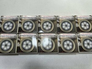 人感センサー ライト 電池式 LEDライト 3Mテープ マグネット 磁石付き １０個セット