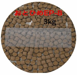 日清丸紅飼料 おとひめEP8(約6.8mm～約8.0mm) 3kg(500g×6袋) 沈降性(沈下性) 金魚 アロワナ 肉食魚に