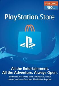 北米版 PSN $50ドル プレイステーションネットワークカード US コード 送信 即決