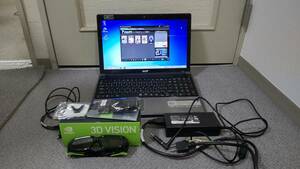 nVidia 3D VISION 対応 Acer Aspire 5745DG-54E/L ＜i5-480M/GeForce GT 425M/120Hz/3D メガネ＞