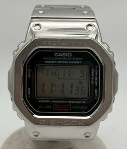 ジャンク CASIO カシオ G-SHOCK DW-5600E クォーツ デジタル ★ベルトカスタム品 ステンレス スクエア 腕時計