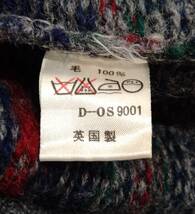 eskimo KNITWEAR エスキモーニットウェア 長袖 ニット メンズ L 英国製 MADE IN ENGLAND 総柄 毛100％_画像6