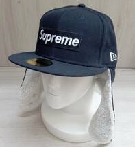 Supreme × New Era/シュプリーム×ニューエラ/キャップ/21FW/Earflap Box Logo/ブラック_画像1