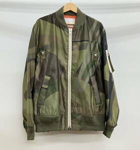 sacai KAWS ブルゾン　21-0256M MA-1 Blouson MULTI 21 AW カモフラ柄　サイズ3