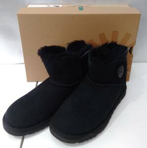 UGG アグ W CLASSIC MINI ショートブーツ ムートンブーツ レディース 黒 ブラック サイズ6 23cm