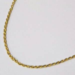 [ cleaning settled ]K18 gross weight approximately 4.3g approximately 41cm twist design Gold necklace 