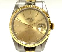 ジャンク 稼動品 【ジャンク】ROLEX ロレックス デイトジャスト 自動巻き 腕時計 16233 T924644 フラッシュフィットサビ、部品取れ有り_画像1