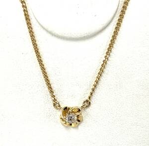 K18 18金 ダイヤ0.15ct 40cm 3.7g ネックレス