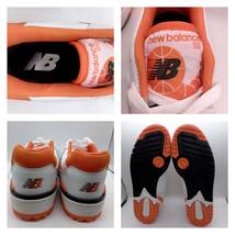 New Balance スニーカー new balance ニューバランス BB550HG1 Syracuse シラキュース ホワイト オレンジ 27cm_画像5